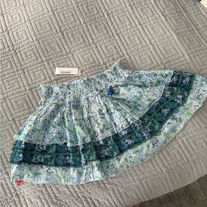 Poupette St. Barth Blue and Green A-Line Skirt